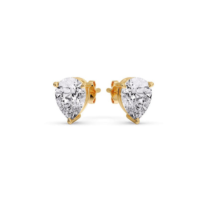 Three-Prong Pear Diamond Solitaire Stud Earrings [IGI Certified]