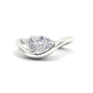 Curve Wave Pear Shaped Solitaire Diamond Ring