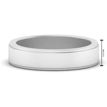 Simple Flat Wedding Band 4MM