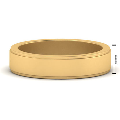 Simple Flat Wedding Band 4MM