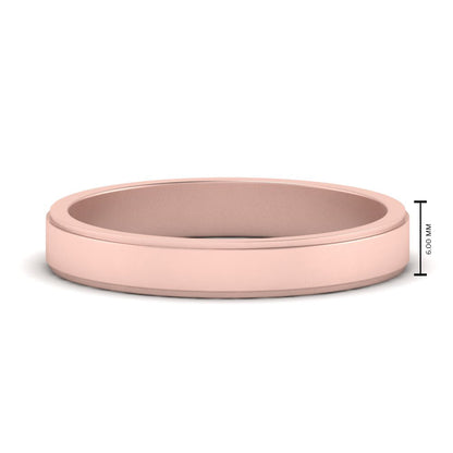 Simple Flat Wedding Band 4MM