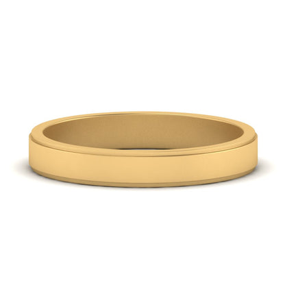 Simple Flat Wedding Band 4MM