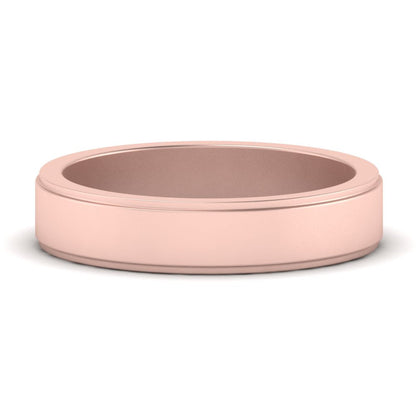 Simple Flat Wedding Band 4MM
