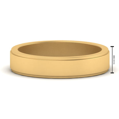 Simple Flat Wedding Band 4MM