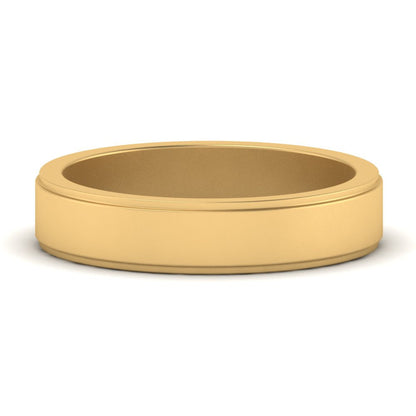 Simple Flat Wedding Band 4MM