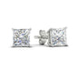 Princess-Cut Diamond Solitaire Stud Earrings [IGI Certified]