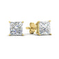 Princess-Cut Diamond Solitaire Stud Earrings [IGI Certified]
