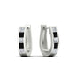 Channel Set Huggie Hoop Earring