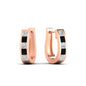 Channel Set Huggie Hoop Earring