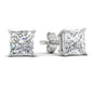 Princess-Cut Diamond Solitaire Stud Earrings [IGI Certified]