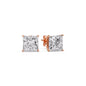 Princess-Cut Diamond Solitaire Stud Earrings [IGI Certified]