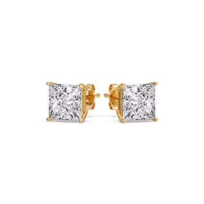 Princess-Cut Diamond Solitaire Stud Earrings [IGI Certified]