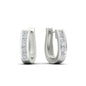 Channel Set Huggie Hoop Earring