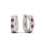 Channel Set Huggie Hoop Earring