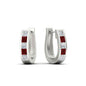 Channel Set Huggie Hoop Earring
