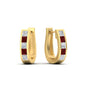 Channel Set Huggie Hoop Earring