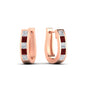 Channel Set Huggie Hoop Earring