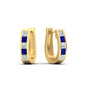Channel Set Huggie Hoop Earring