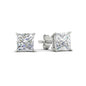 Princess-Cut Diamond Solitaire Stud Earrings [IGI Certified]