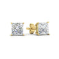 Princess-Cut Diamond Solitaire Stud Earrings [IGI Certified]