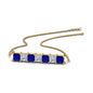 Princess Cut Horizontal Bar Pendant