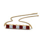 Princess Cut Horizontal Bar Pendant
