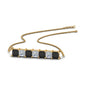 Princess Cut Horizontal Bar Pendant