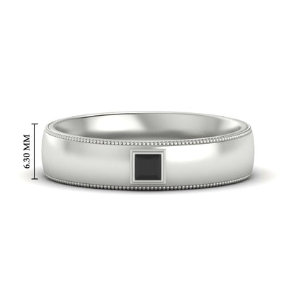 Princess Cut Mens Comfort Fit Promise Ring