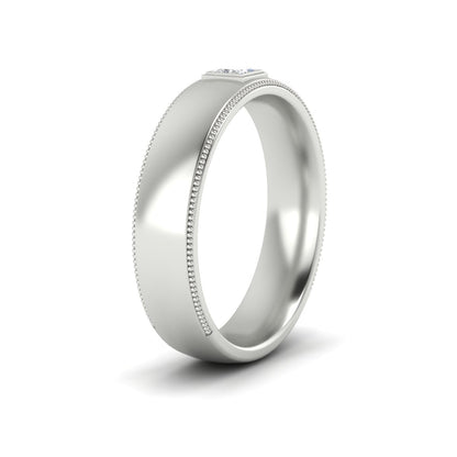 Princess Cut Mens Comfort Fit Promise Ring