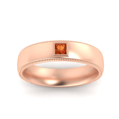 Princess Cut Mens Comfort Fit Promise Ring