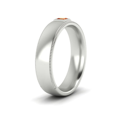 Princess Cut Mens Comfort Fit Promise Ring