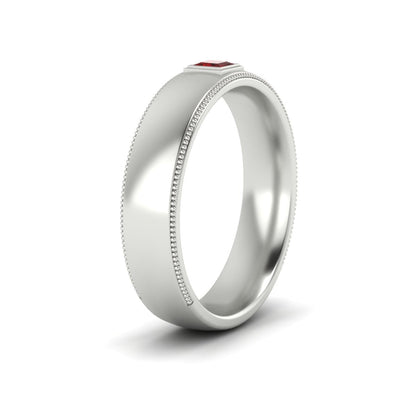 Princess Cut Mens Comfort Fit Promise Ring
