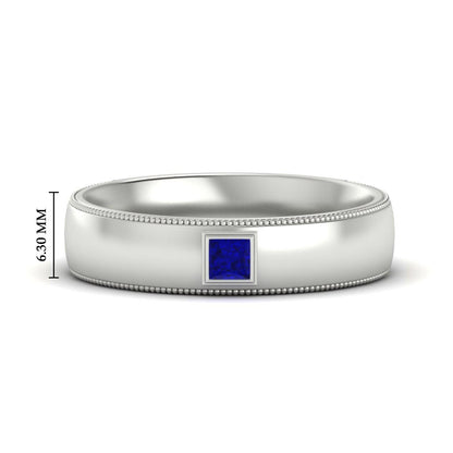 Princess Cut Mens Comfort Fit Promise Ring