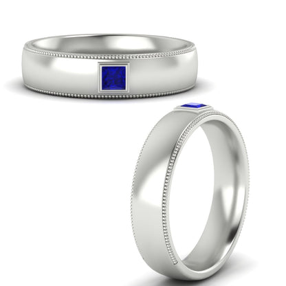 Princess Cut Mens Comfort Fit Promise Ring