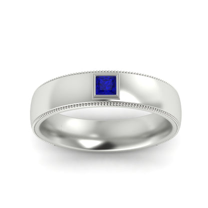 Princess Cut Mens Comfort Fit Promise Ring