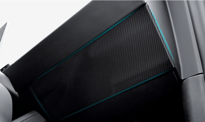 Real Dry Carbon Fiber Glove Box Cover Overlay for Model Y / 3