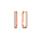 Rectangle Diamond Hoop Earring