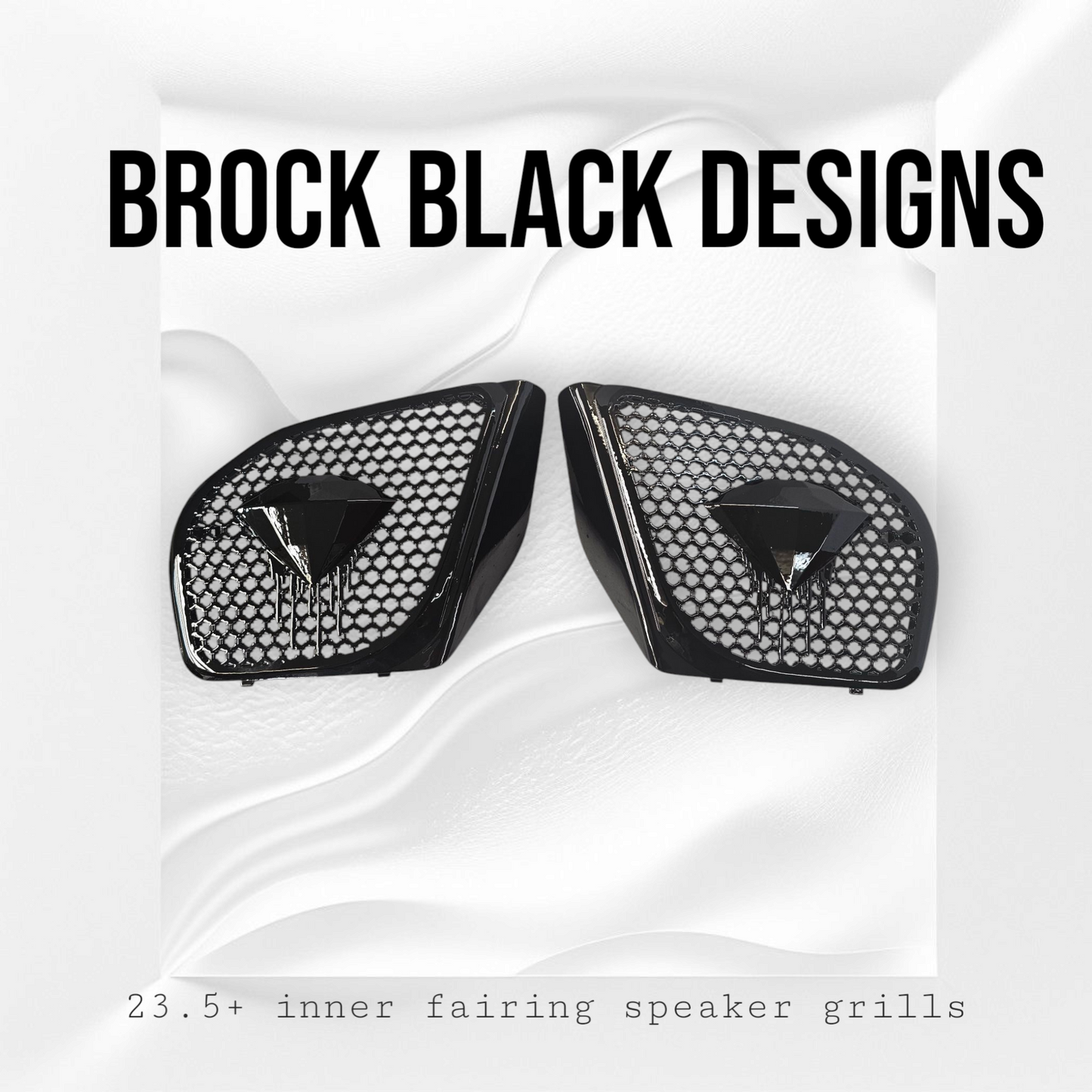 98 to 2024+ Road Glide 3D blood diamond speakers grill covers set
