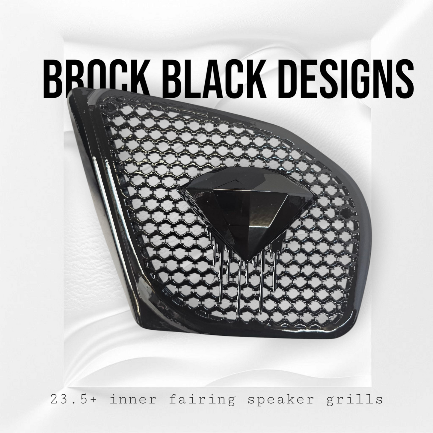 98 to 2024+ Road Glide 3D blood diamond speakers grill covers set