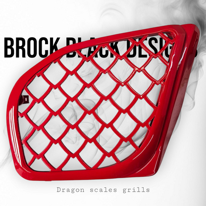 98-2024+ Road Glide 3D dragon scales speakers grill covers set