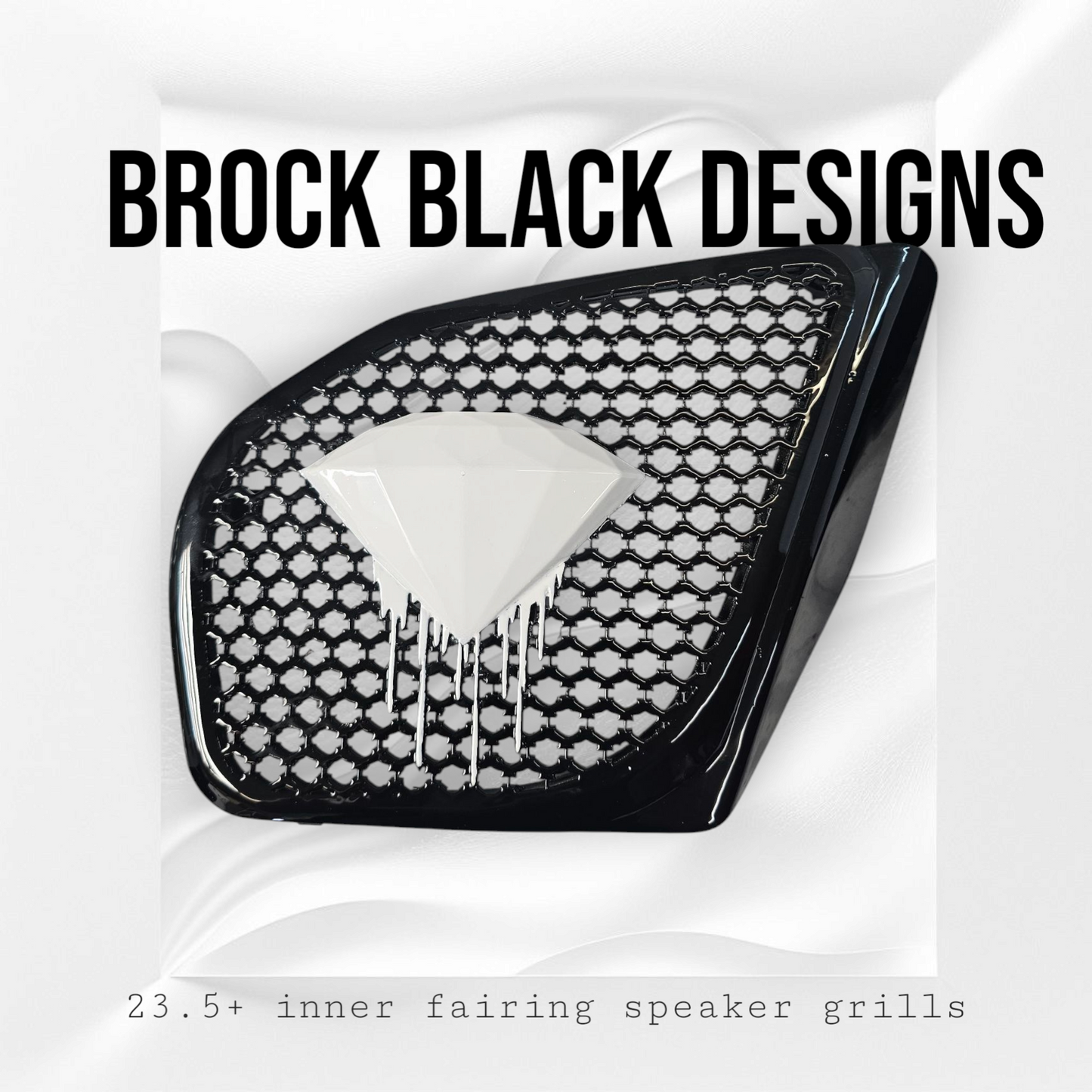 98 to 2024+ Road Glide 3D blood diamond speakers grill covers set
