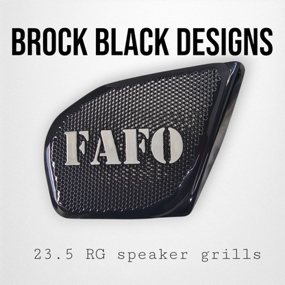 98 to 2024+ Road Glide 3D FAFO speakers grill covers set