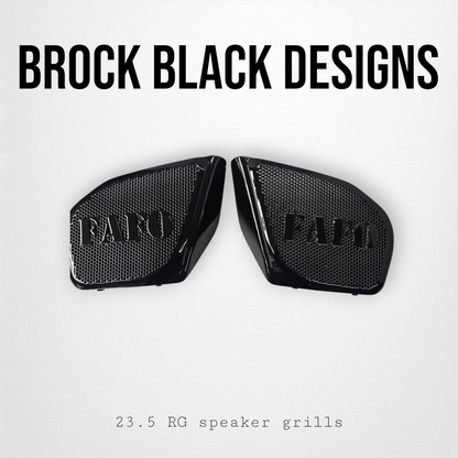 98 to 2024+ Road Glide 3D FAFO speakers grill covers set