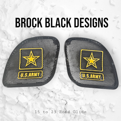 98-2024+ Road Glide 3D Army speakers grill covers set