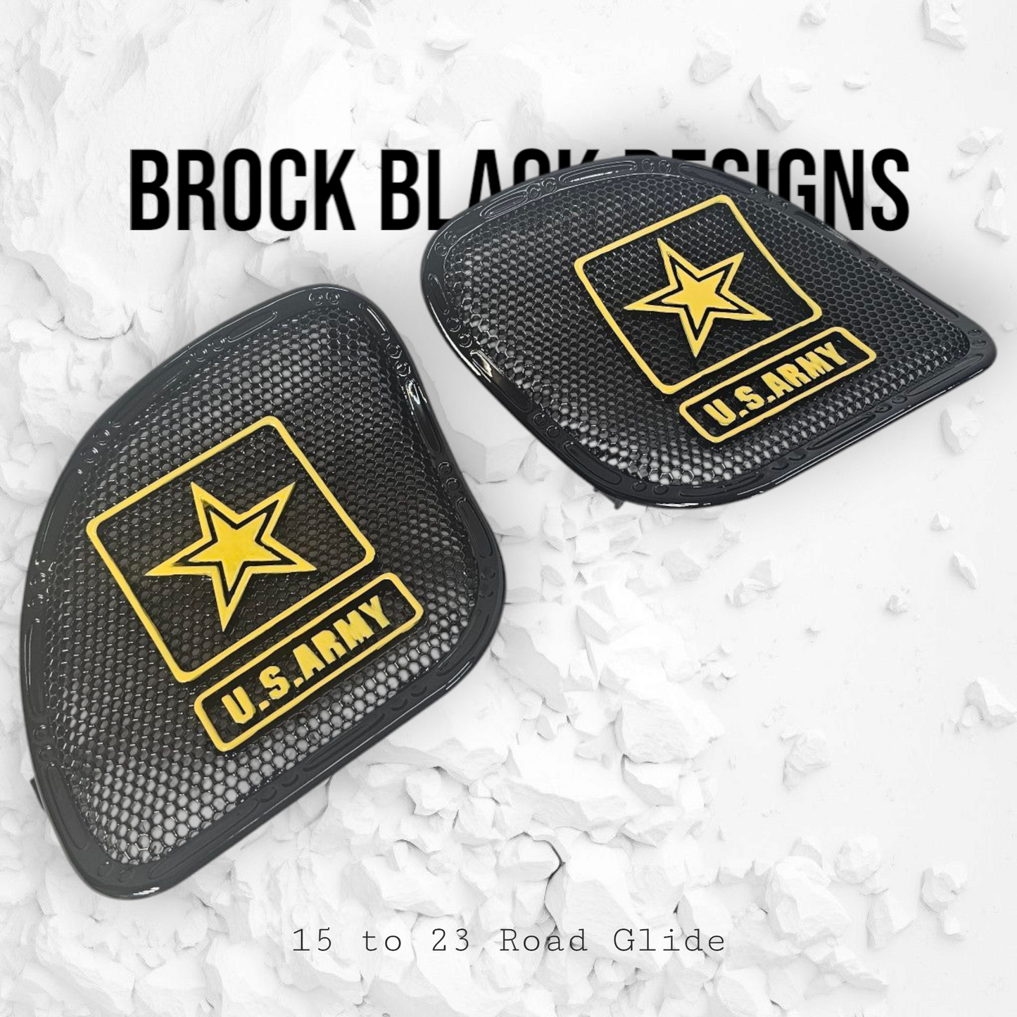 98-2024+ Road Glide 3D Army speakers grill covers set