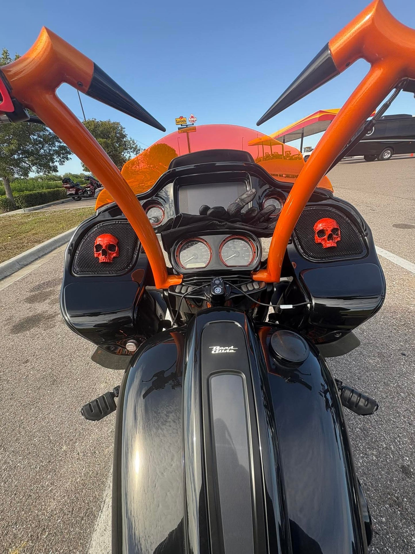 98-2024+ Road Glide 3D Ancient Skull speakers grill covers set