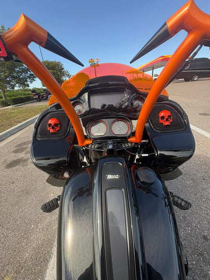 98-2024+ Road Glide 3D Ancient Skull speakers grill covers set