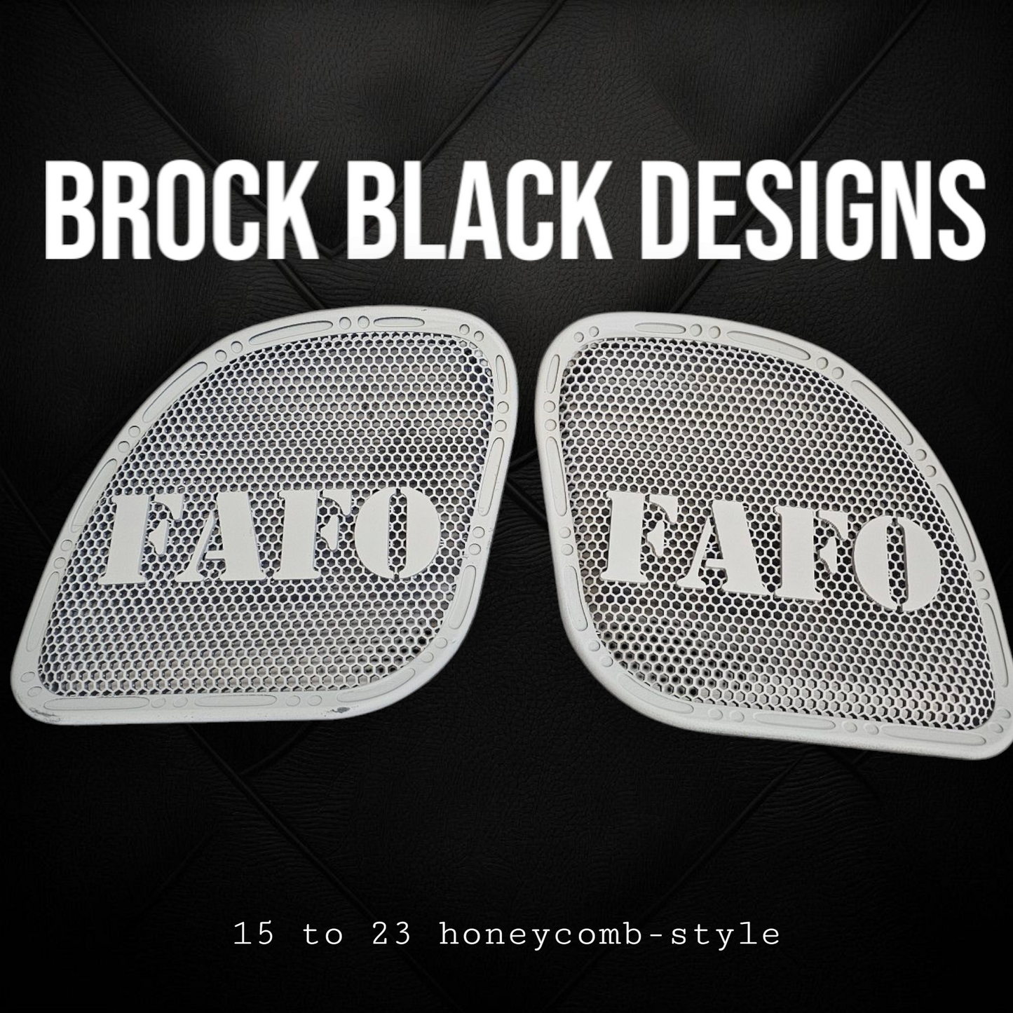 98 to 2024+ Road Glide 3D FAFO speakers grill covers set
