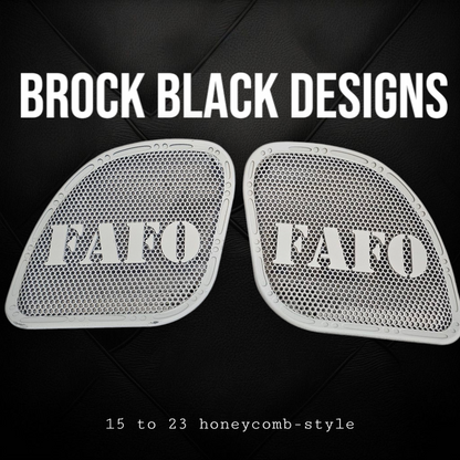 98 to 2024+ Road Glide 3D FAFO speakers grill covers set