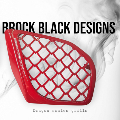 98-2024+ Road Glide 3D dragon scales speakers grill covers set